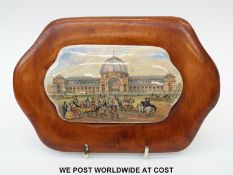 Prattware pot lid depicting Alexandra Palace
