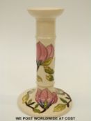 Moorcroft candlestick in Magnolia pattern (20.