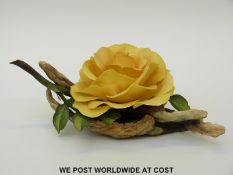 Boehm porcelain study 'Supreme Yellow Rose' (13cm tall)