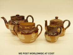 Doulton Lambeth salt glazed tea set,