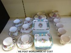 Nine Coleridge plates, eight Royal Albert large trinket trays,
