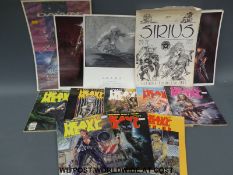 Eight heavy metal adult fantasy magazines, Nov 1993, January, March, May,