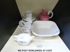 Shelley part tea set, a monogrammed Doulton tea for one,