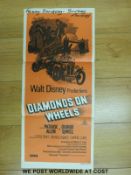 Five Walt Disney cinema/movie posters including Island Top World, Diamonds on Wheels,