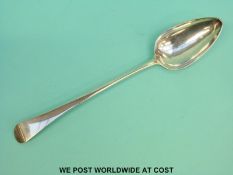 A Georgian Peter and William Bateman hallmarked silver basting spoon, London 1790,