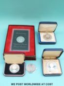 Five silver crowns and other coins