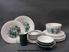 A collection of Royal Doulton Everglades pattern dinner ware