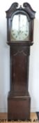 R T Daniel, Marazion 19thC oak cased longcase clock,
