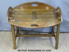 A butler's tray on stand