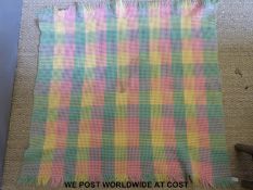 A woven Welsh blanket,