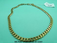 A 9ct gold heavy curb link chain (69g)