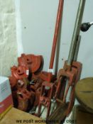 A Tubela pipe bender including seven mandrels