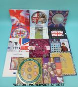 Thirteen UK uncirculated brilliant coin sets comprising 1990-2002