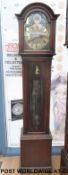 Embee German mid 20thC oak cased longcase clock,