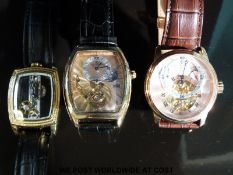 Three Constantin Weisz gentleman's wristwatches comprising a Carousel Tourbillon limited edition