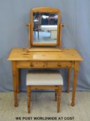 Pine dressing table,