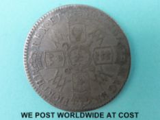 A William and Mary 1692 halfcrown, F obverse,
