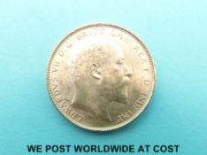 A 1910 Edward VII gold full sovereign