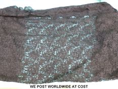 A lace shawl with a photograph c1880 of a lady wearing it