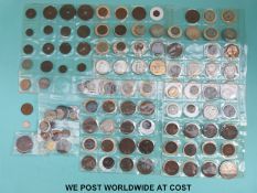 An amateur collection of overseas coinage including silver USA examples,