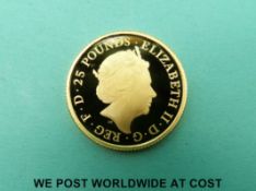 A cased 2016 United Kingdom 1/4 oz gold proof Britannia in a limited edition of 730 with