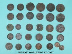 A small collection of Georgian William IIII etc copper coins including some gradeable examples.