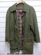A ladies Mulberry coat in green,