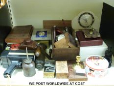 A quantity of collectables to include Videomaster Sportsworld vintage games console, telescope,
