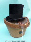 A silk top hat in case