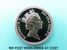 A 1985 proof gold full sovereign cased