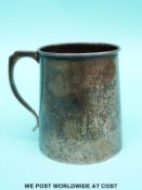 A hallmarked christening tankard, Birmingham maker Martin Hall & Co. Ltd.