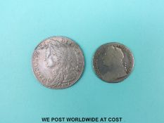 A George II lima half crown 1746 very fine,