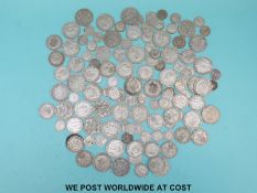 Approximately 940g of pre 1947 English silver coinage