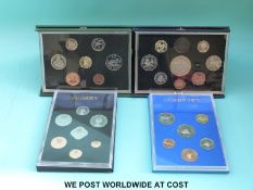 Two 1981 proof coin sets, one for Jersey one for Guernsey,