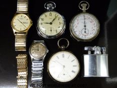 Seven various ladies and gentleman's wrist and pocket watches including a hallmarked silver open