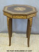 A Sorrento style musical sewing table (W45 x H50cm)