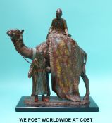 In the style of Carl Kauba (1865-1922) cold painted table lighter in the form of two carpet sellers