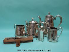 A plated tea set,