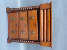 A 19th century mahogany apprentice chest of four drawers,