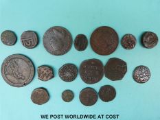 A small collection of East India/pirate nugget coinage includes an 1838 example with lions reverse,