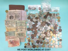 An amateur collection of overseas coinage, 19th century onwards, includes East India Company etc.