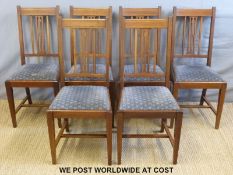 A set of six late 19th early 20th century dining chairs