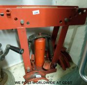 A Clarke 12 ton hydraulic pipe bender with six mandrels