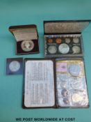 New Zealand proof coin set for 1977 Jubilee includes silver one dollar coin,