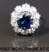 A Victorian ring marked 18ct set with a 4.