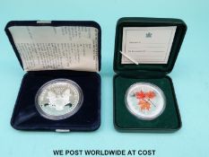 A 2001 silver American Eagle one dollar, West Point Mint,