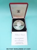 A cased silver proof £25 Falklands Island 100th Anniversary of Self Sufficiency,