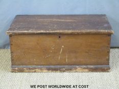 A 19thC elm topped coffer/box (W81 x D33 x H40cm)