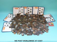 A collection of sundry UK coinage in tin George III onwards, lots of Victorian some modern crowns,