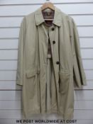 A ladies Mulberry coat in beige,